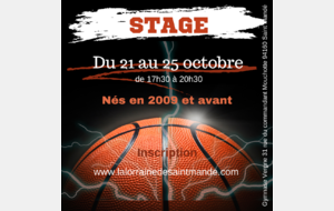 Inscription stage d'octobre nés en 2011 et avant