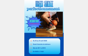 🏀Stage d'avril nés en 20011 et jusqu'en 2016🏀